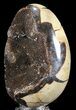 Septarian Dragon Egg Geode - Black Crystals #54570-2